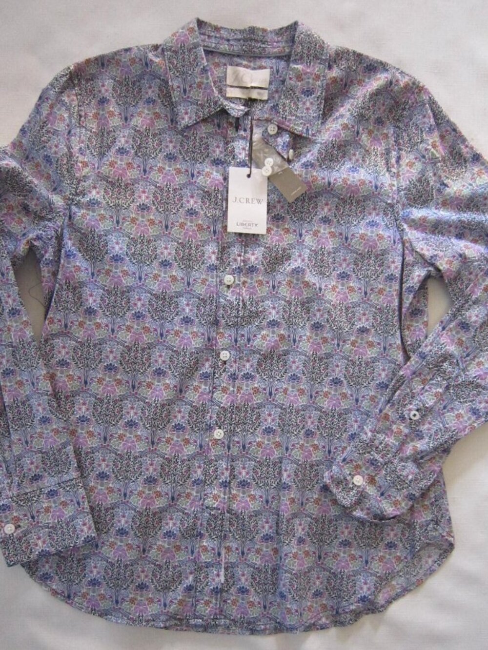 J.Crew x Liberty of London Long Sleeve Blouse 8 Floral, NWT Retail 104